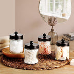 Amolliar 6 Pack Apothecary Jars Bathroom Vanity Organizer- Rustic Farmhouse - Image 3