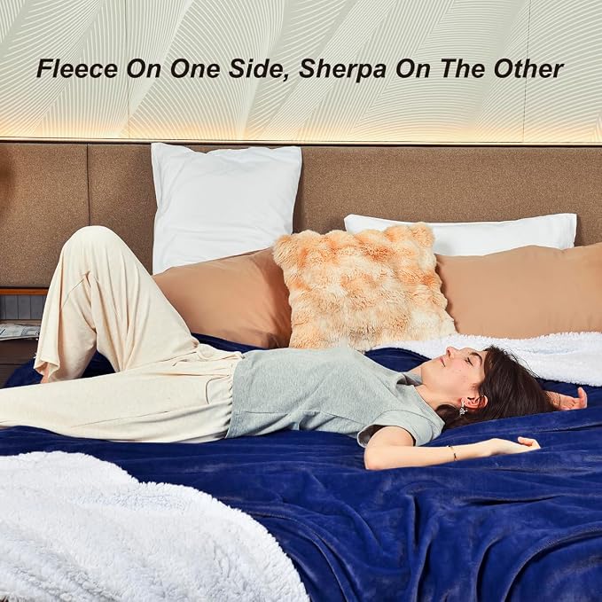 KAWAHOME Sherpa Fleece Twin Size Blanket - Image 4