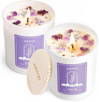 AOOVOO Lavender Scented Candle Set 2 Pack by AOOVOO