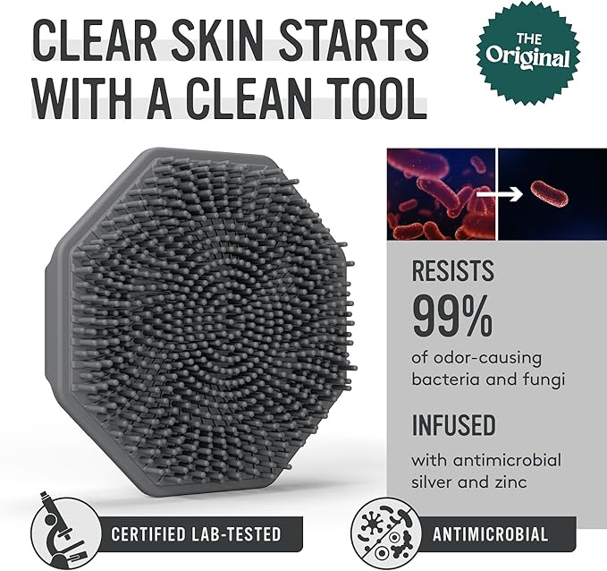 Sud Scrub® Antimicrobial Silicone Face Scrubber, 1 Pack, Gentle Face Exfoliator - Image 2