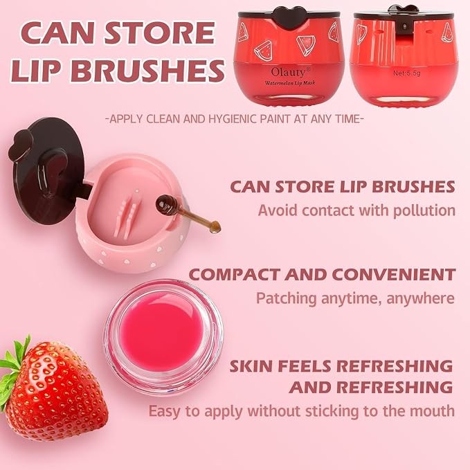 6 PCS Bee Lip Balm Honey Pot, Honey Lip Balm Bulk, Moisturising Sleep Lip Mask - Image 5