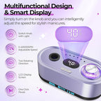 JOSGLOI Electric Nail Drill Professional: 40000RPM Electric Nail File Kit E - Image 4