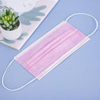 Borje Pink Disposable Face Mask 100 Pcs Pink Face Masks 3 Ply Protection Masks - Image 5