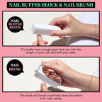 FANDAMEI Manicure Kit, Nail Files 100/180, Cuticle Nippers, Nail Buffer Block - Image 3