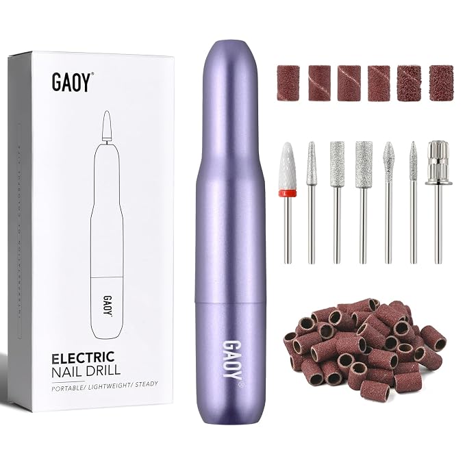 GAOY Electric Nail Drill for Acrylic and Gel, USB Electric Nail File, Portable by GAOYGelPolish