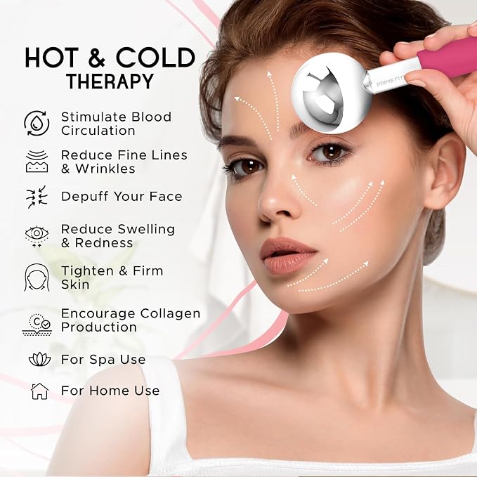 Ice Globes for Facials | Unbreakable Steel Cooling Roller | Cryo Sticks for - Image 3