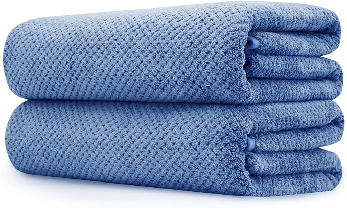 MaopaoBeauty 2 Pack Bath Towel Set 35" x 70", Extra Large Waffle Bath Towel Set by BESTCHOICEFORYOU%EF%BC%81