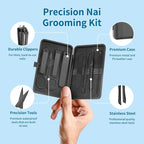 Precision 8 Pieces Men’s Nail Grooming Travel Kit, Stainless Steel Manicure Set - Image 2
