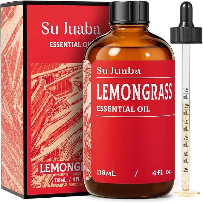 SU JUABA Lemongrass Essential Oil 4 Oz, 100% Pure Natural Aromatherapy Oil by Unknown