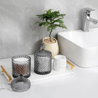 rejomiik 2 Pack Qtip Holder Glass Apothecary Jars - Image 2