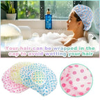 18 Pack Shower Caps for Women, Waterproof Reusable & Disposable Adjustable Bath - Image 5