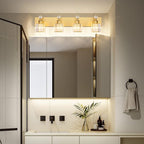 PRESDE Crystal 4 Bathroom Vanity Light Modern Gold Vanity Light Fixture Wall - Image 2