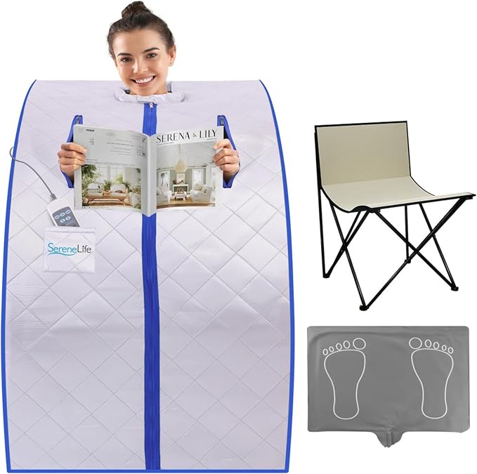 SereneLife Portable Sauna Box for Home, Infrared Sauna Tent by SereneLife