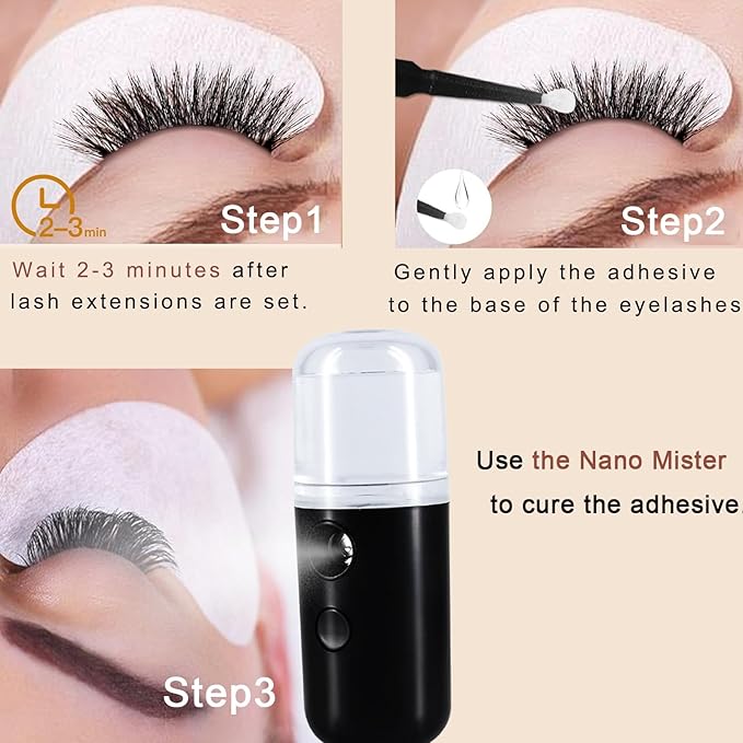 2Pack Kingsmile Facial Mister, Portable Face Mister, Cool Nano Mist Sprayer - Image 2