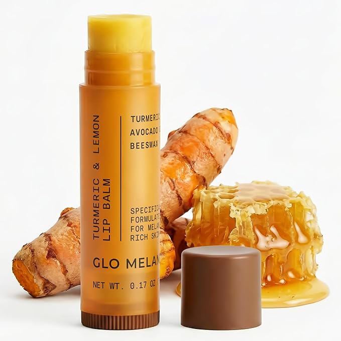 Glo Melanin All Natural Lemon and Turmeric Lip Balm by GLOMELANIN