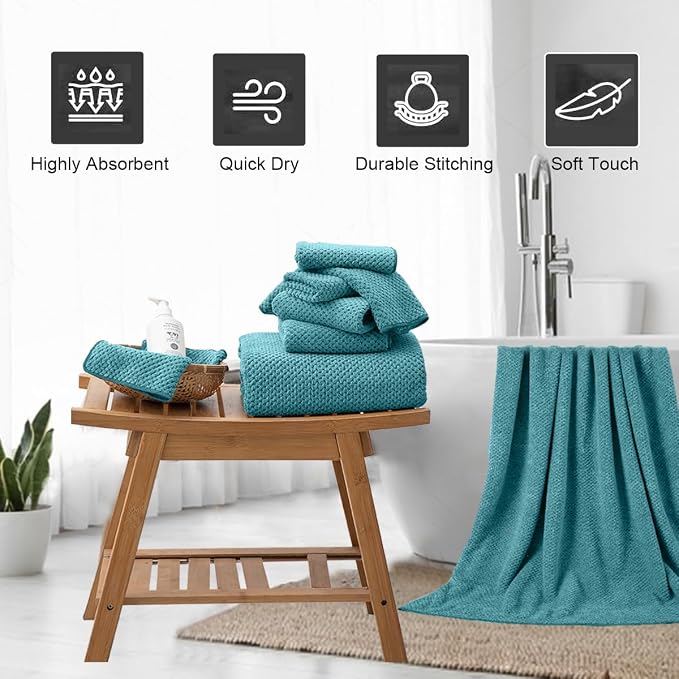 Hand Towels Set 2 Pack-16“x31”, Ultra Soft Microfibers Bathroom Towel Set - Image 6