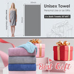 JML Bath Towels Set of 2, Large Microfier Body Towel - Image 2