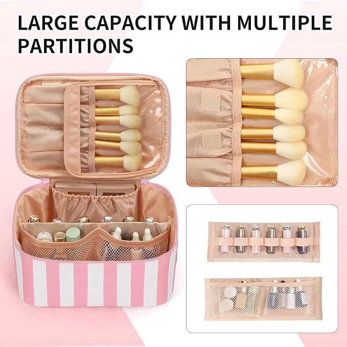 OCHEAL Makeup Bag, Travel Makeup Organizer Bag, Large Capacity Cosmetic Bags - Image 5