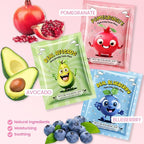 Kaely 6 Pack Fruit Face Masks for Kids, Kids Face Mask Spa Day Kit Supplies - Image 2