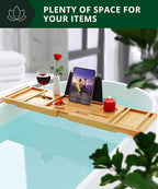 ROYAL CRAFT WOOD Premium Foldable Bathtub Tray Caddy - Image 6