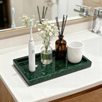 Pure Natural Marble Tray for Bathroom, Sink. Cosmetics, toiletries, etc. can be - Image 5
