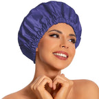 Reusable Shower Cap for Women, Large Waterproof Shower Bonnet by Edoneery