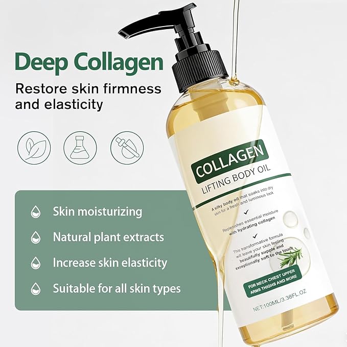 Collagen Lifting Body Oil After Shower, Hydrating Collagen Oil - Image 4