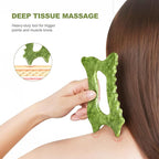 6-in-1 Jade Stone Body Gua Sha Facial Tools - Image 4