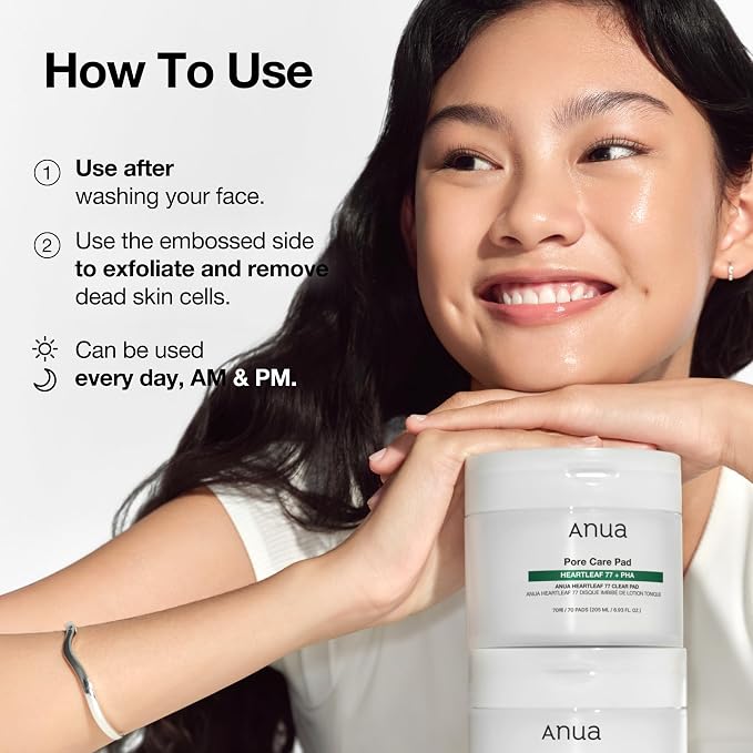 ANUA Heartleaf 77 Toner Pad 70 Sheets, PHA Dead Skin Care Low pH - Image 7