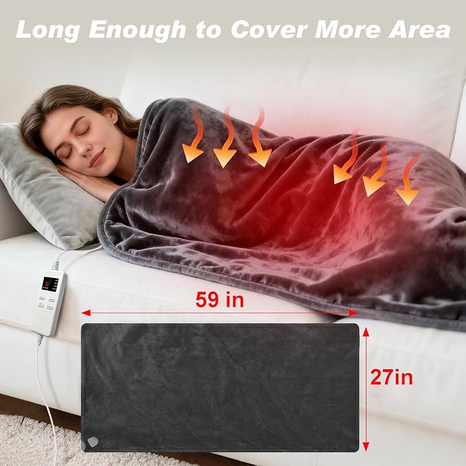 Extra Large Heating Pad for Back Pain Period Cramps Relief, King Size 59x27 - Image 4