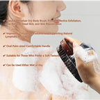 Dry Brushing Body Brush, Exfoliating Body Scrubber Natural Horsehair Bath - Image 4