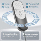 17x33 Heating Pad for Pain Relief | Ultra-Soft Microplush Fabric | 6 Adjustable - Image 2