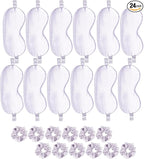 24Pcs Satin Eye Mask Silk Sleep Masks Silky Eyes Cover Blackout Blindfold by WJingYiJia