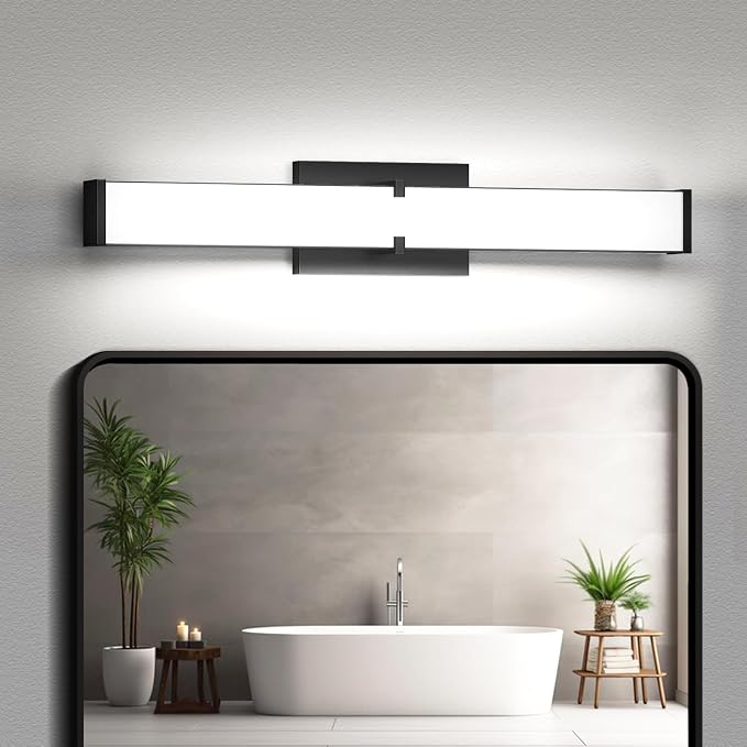 Modern LED Light Fixtures 40 Inch, 40W 3600 Lumen Dimmable Vanity Light by HOPAI