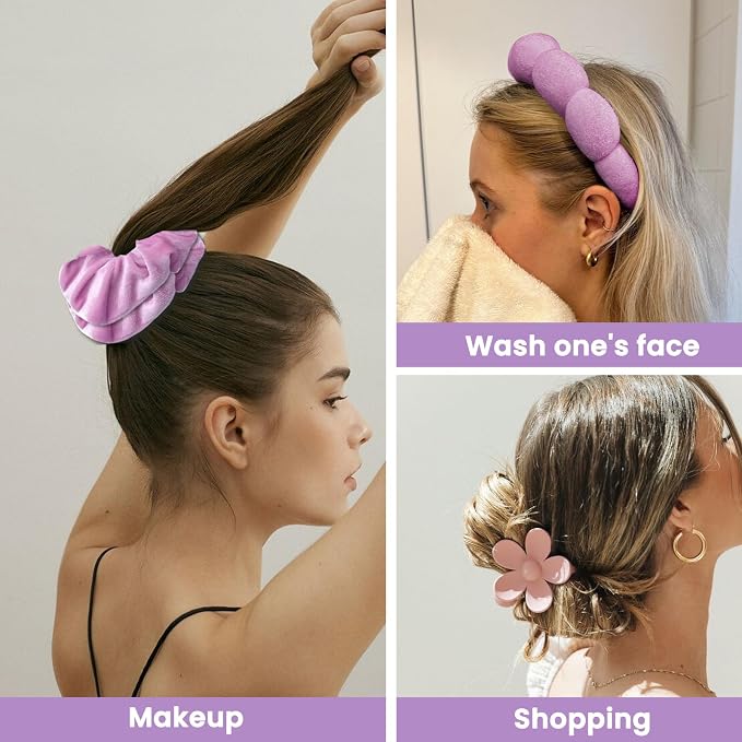 4 Pcs Skincare Headband Set, Face Washing Headband - Image 6