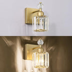 PRESDE Single Crystal Wall Sconce, Modern Gold Vanity Light Fixture, 1-Light - Image 6