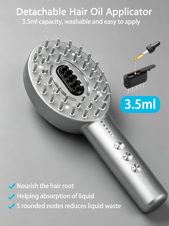 3-in-1 Electric Scalp Massager Brush, Vibrating Scalp Massager Comb - Image 6