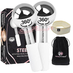 PRIME Fitness Ice Globes for Facials | Unbreakable Steel Cooling Roller | Cryo by PRIME+Fitness