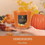 Large Candle Vanilla Pumpkin Scented, 4 Wick Natural Soy Candles - Image 5
