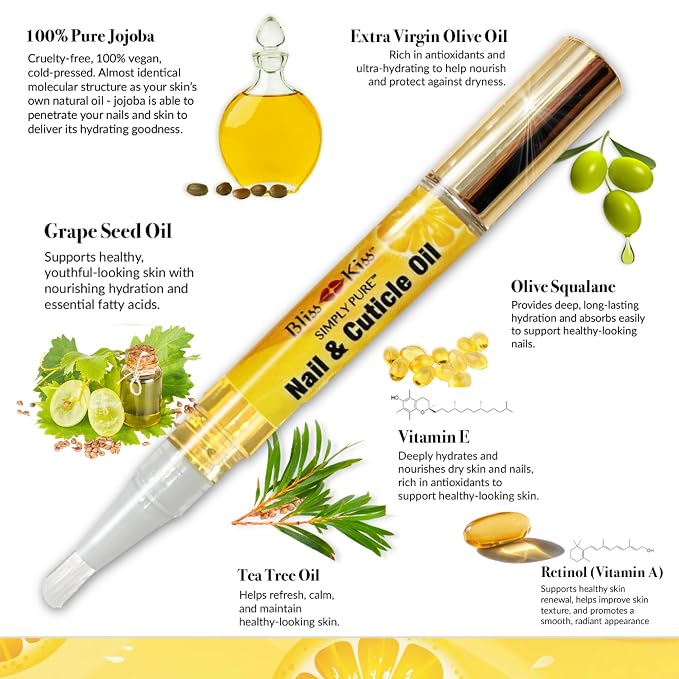 Bliss Kiss | 1 Crisp Fragrance | Nail Oil Cuticle Pen w/Vitamin E & Jojoba⏤Nail - Image 9