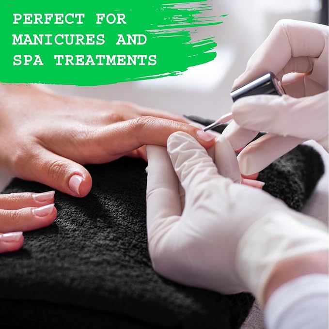 GREEN LIFESTYLE Black Microfiber Bleach Safe Towel Bulk Sets, Premium Spa - Image 4