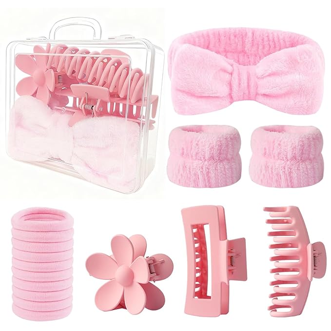 16 Pcs Skincare Headband Set, Face Washing Headband by XiuyingFeng