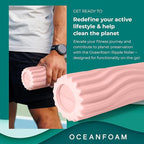 Oceanfoam Ripple Travel Foam Roller Firm Mini Foam Roller - Image 3