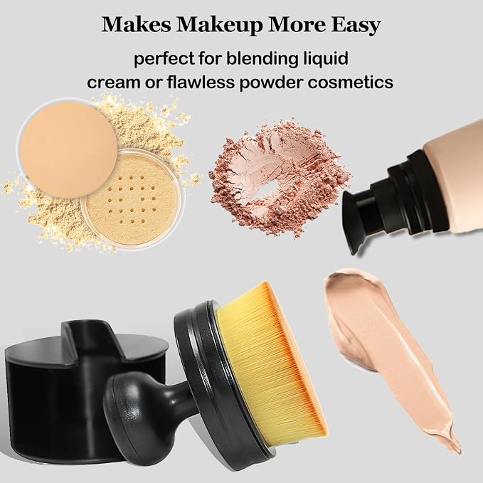 Extra Large Body Makeup Brush For Self Tanner, Wide-headed Kabuki Foundation - Image 9