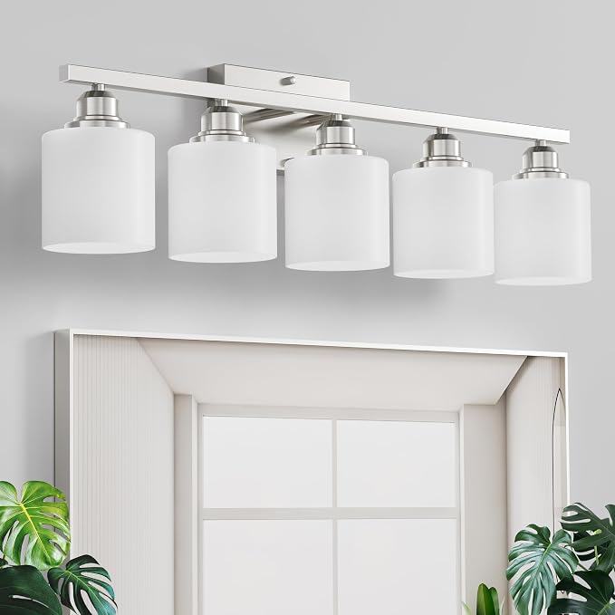 Sailstar 5-Light Bathroom Light Fixture, Brushed Nickel Vanity Lights Over - Image 8