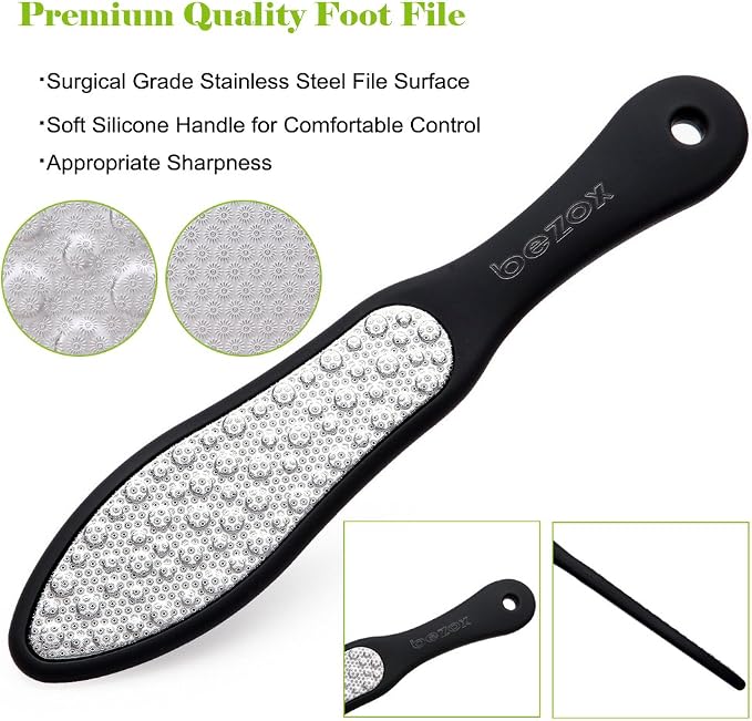 BEZOX Foot File, Double Sided Foot Scraper Callus Remover, Foot Rasp - Image 3