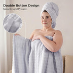 REDKISS Grey Plus Size Towel Wrap - Image 4