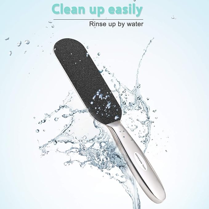 Professional Pedicure Foot File, Coarse/Fine Double Side and Reusable Stainless - Image 4
