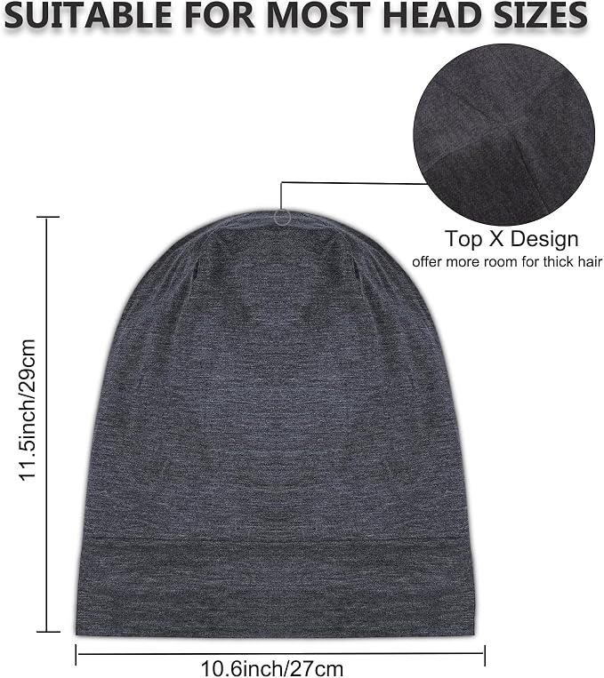 Sleep Cap Bonnet for Sleeping Black Women, Adjustable Cooling Ice Silk Lined - Image 7