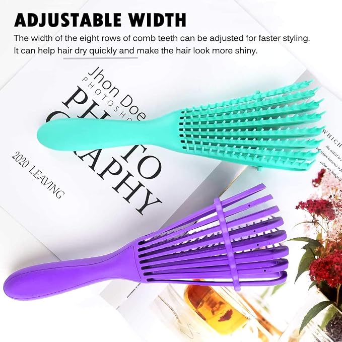 Detangling Brush for Women's Afro American/African 3a to 4c Kinky, Coily Hair - Image 2